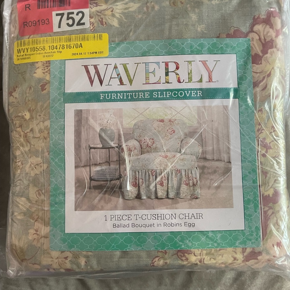2 Waverly Chair Slip Covers and 1 Ottoman Cover